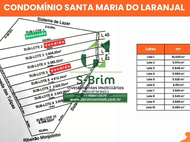 #2740 - Terreno em Condomínio para Venda em Atibaia - SP - 1